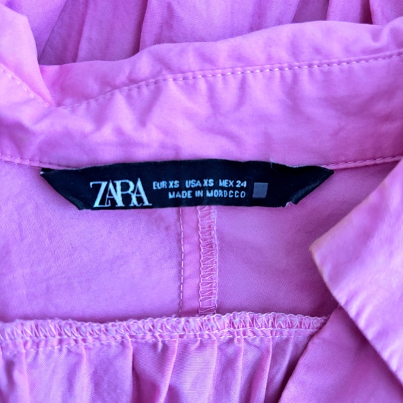 Zara Barbie Pink Cotton Poplin Smocked Mini Dress - Picture 11 of 11